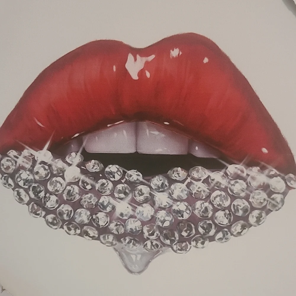 Red Lips Canvas Art